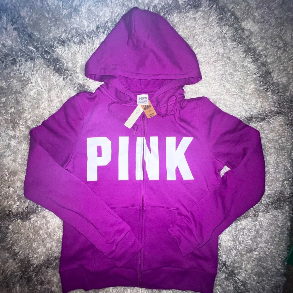 XS PINK Zip-Up Sweatshirt